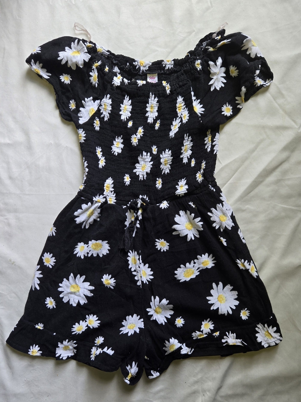 Justice Black Daisy Romper